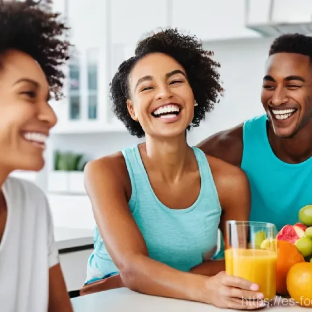 식품 단백질 기능성 - **Prompt:** A diverse group of healthy, active individuals (ages 18-50) in a bright, modern setting,...