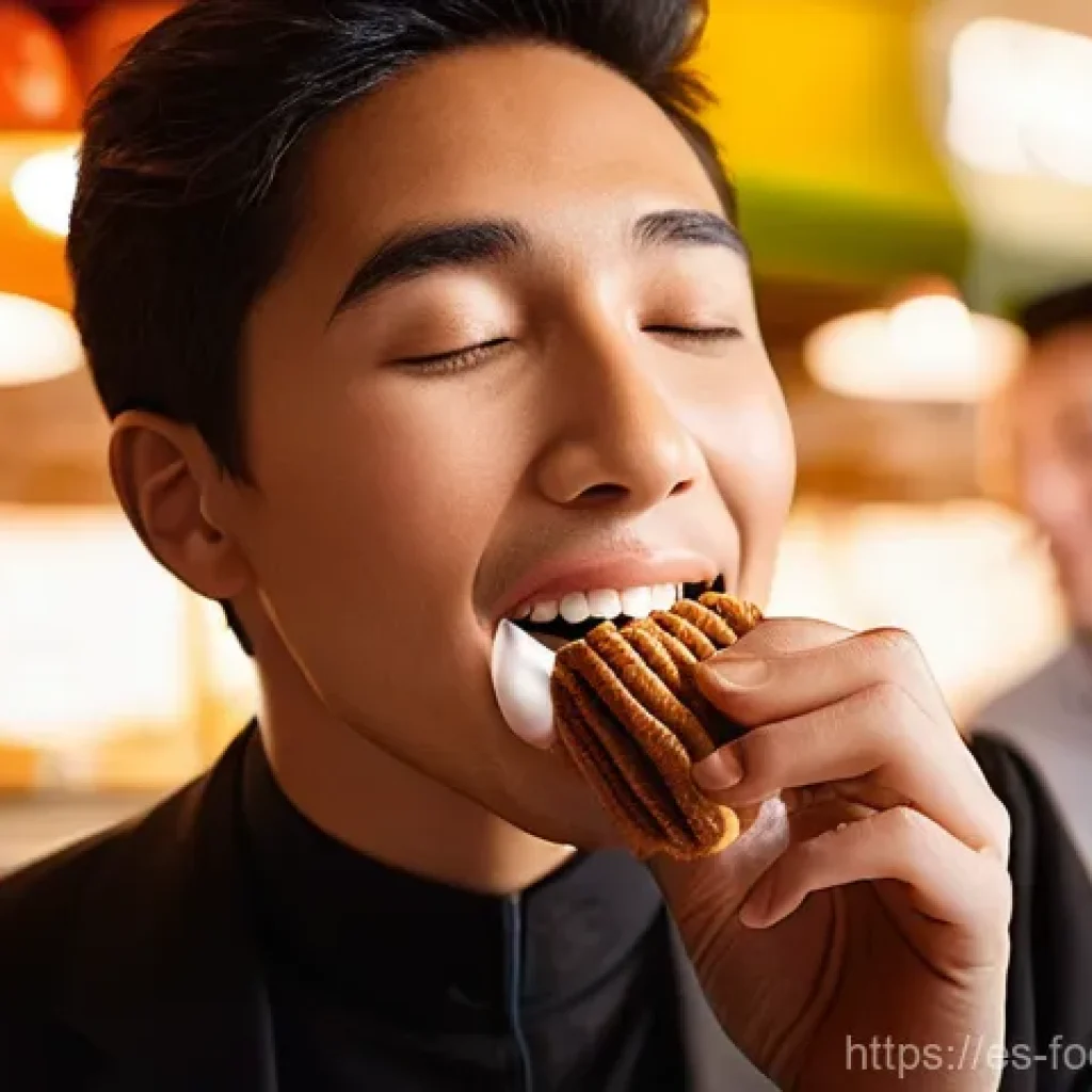 식품 물성 측정 방법 - **Prompt 1: The Symphony of Senses in a Bite**
    "A vibrant, high-definition close-up of a person,...