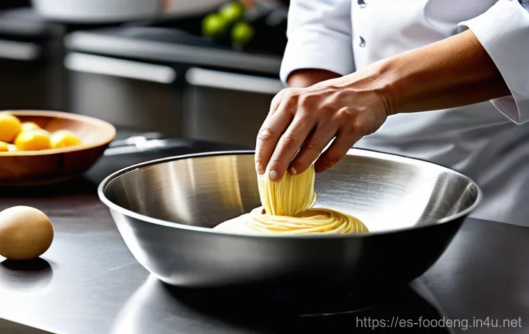 식품 물성 측정 방법 - **Prompt 2: Unveiling Texture's Secrets: The Food Science Lab**
    "Inside a modern, brightly lit f...