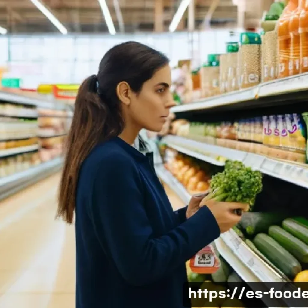 식품 공학에서의 클린라벨 트렌드 - **Prompt:** A focused Spanish woman, in her late 20s to early 30s, dressed in casual, modest clothin...