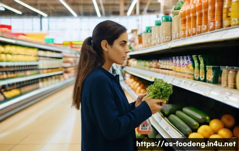 식품 공학에서의 클린라벨 트렌드 - **Prompt:** A focused Spanish woman, in her late 20s to early 30s, dressed in casual, modest clothin...