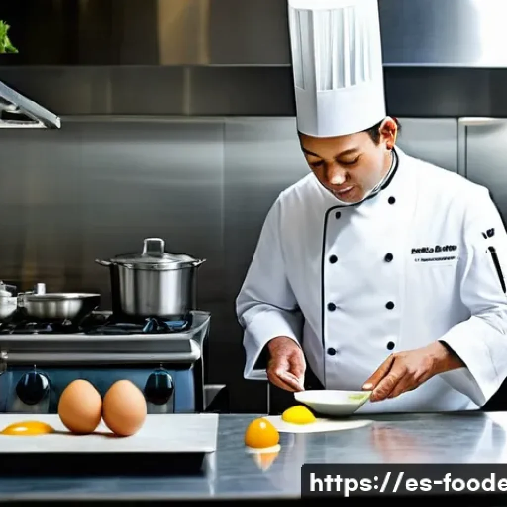 식품물리학 원리 - **Prompt 1: The Culinary Alchemy of an Egg**
    "A sophisticated chef, dressed in a pristine white ...